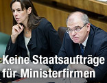 Sophie Karmasin und Wolfgang Brandstetter im Parlament