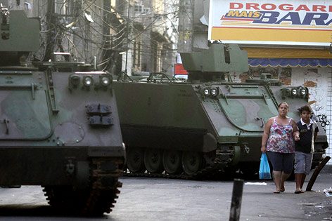 Panzer in der Straßen von Rio de Janeiro