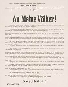 © Österreichische Nationalbibliothek Kaiserlicher Aufruf "An meine Völker"