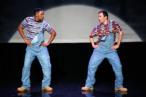 © AP/NBC, Lloyd Bishop Showmaster Jimmy Fallon und Schauspieler Will Smith in der Tonight Show