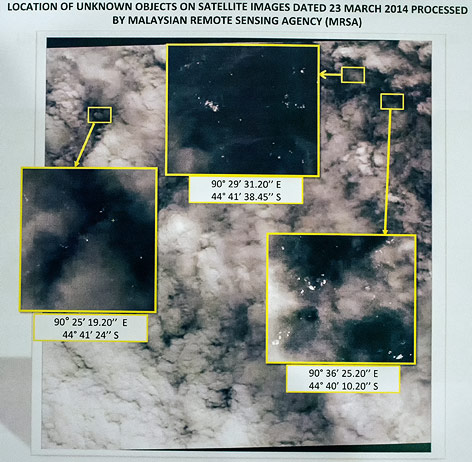 Satellitenbilder zeigen die neu entdeckten Trümmer