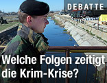 Ukrainischer Soldat auf der Krim