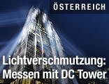 DC Tower beleuchtet