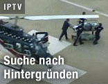 Hubschrauber landet bei einem Krankenhaus