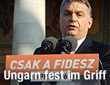 Viktor Orban hält eine Wahlrede