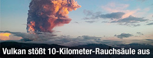 Rauchwolke des Vulkans Tungurahua