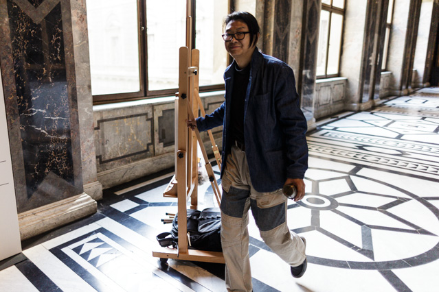 © ORF.at/Dominique Hammer Chinesischer Künstler malt im Kunsthistorischen Museum