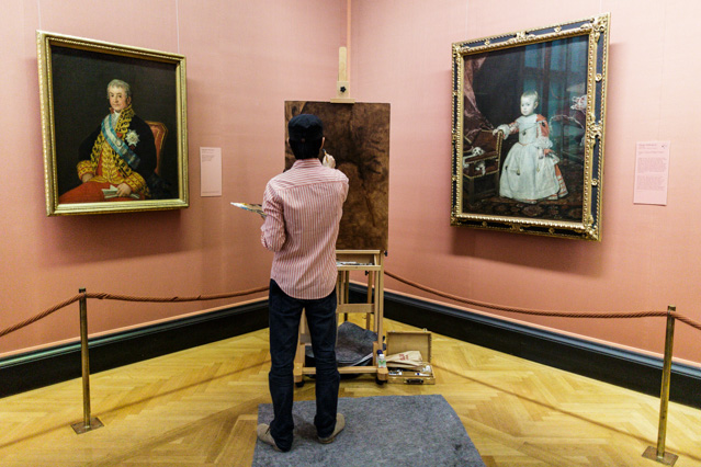 © ORF.at/Dominique Hammer Chinesischer Künstler malt im Kunsthistorischen Museum