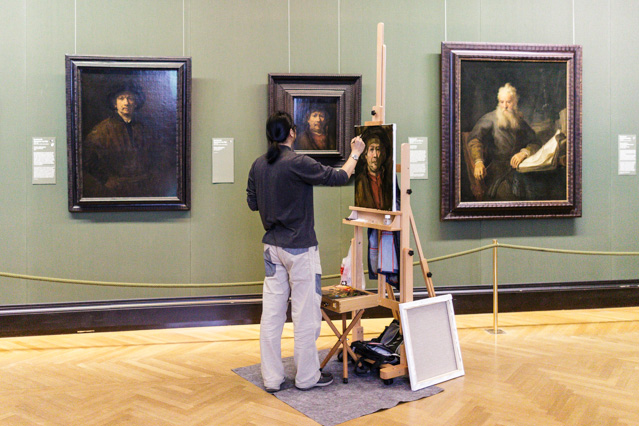 © ORF.at/Dominique Hammer Chinesischer Künstler malt im Kunsthistorischen Museum
