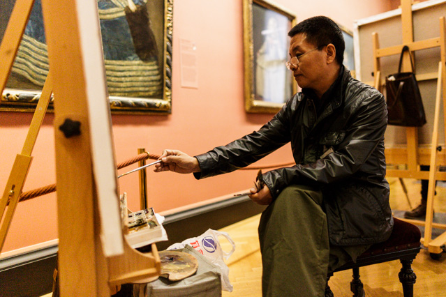 © ORF.at/Dominique Hammer Chinesischer Künstler malt im Kunsthistorischen Museum