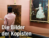 Chinesischer Künstler malt im Kunsthistorischen Museum