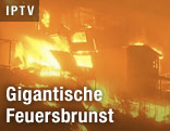 Feuersbrunst in der Hafenstadt Valparaiso