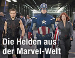 Hawkeye (Jeremy Renner), Captain America (Chris Evans) und Black Widow (Scarlett Johansson)