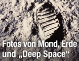 Apollo 11 Mondlandung Fußabdruck der Astronauten auf dem Mond Juli 1969