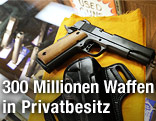Schusswaffe in einem Waffengeschäft