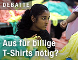 Arbeiterin in einer Textilfabrik
