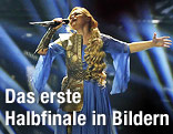 Die moldawische Sängerin Cristina Scarlat während ihrer Performance