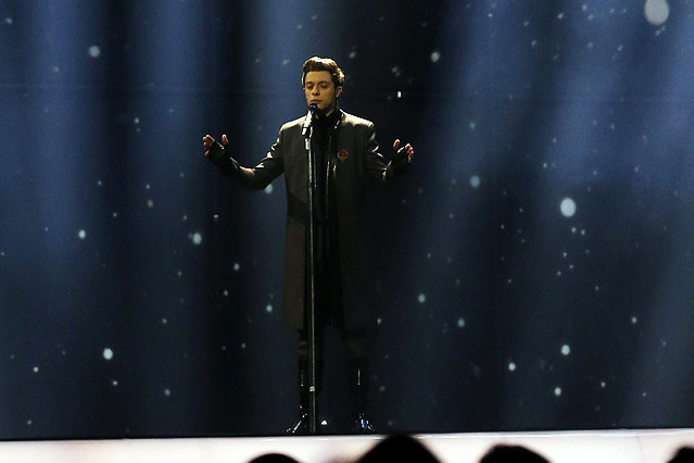 © APA/AP/Frank Augstein Der armenische Sänger Aram MP3 während seiner Performance