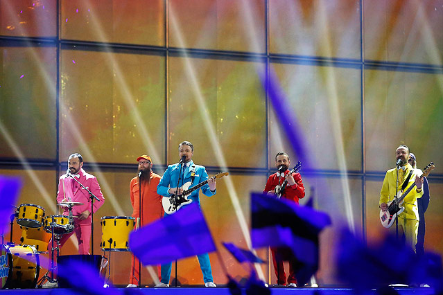 © APA/AP/Frank Augstein Die isländische Gruppe Pollapoenk während ihrer Performance