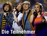 Die lettische Gruppe Aarzemnieki während ihrer Performance