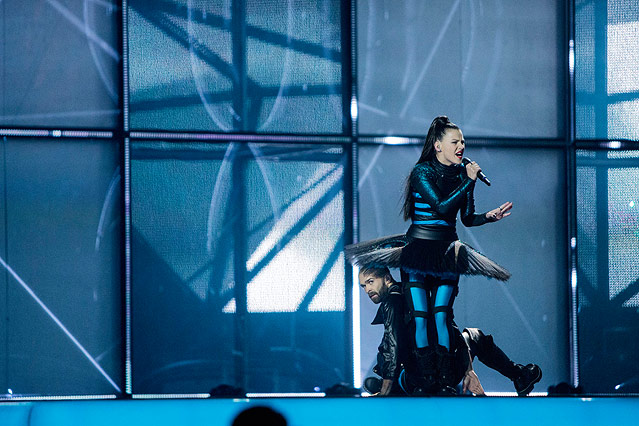 © APA/EPA/Nikolai Linares Vilija Mataciunaite aus Litauen mit dem Lied "Attention"