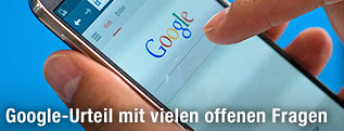 Google-Suchseite auf einem Smartphone