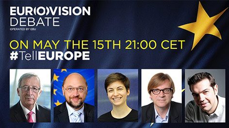 © EBU Spitzenkandidaten der EBU-Debatte "TellEurope"