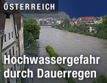 Steyr mit Hochwasser