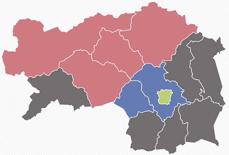 Karte zum Wahlergebnis