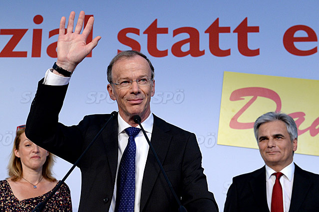 © APA/Roland Schlager Eugen Freund und Werner Faymann (beide SPÖ)