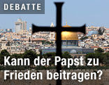 Kreuz vor Altstadt von Jerusalem