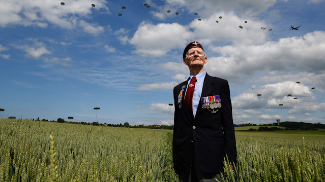Veteran bei D-Day Gedenken
