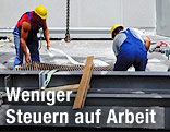 Arbeiter auf einer Baustelle