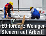 Arbeiter auf einer Baustelle