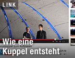 Screenshot des Youtube-Videos der TU Wien zur aufblasbaren Betonkuppel