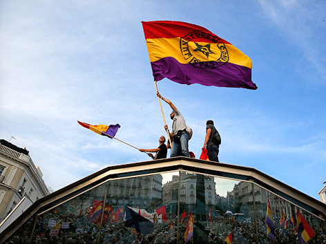 © Reuters/Juan Medina Antimonarchieprotest in Madrid