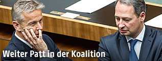 ÖVP-Klubobmann Reinhold Lopatka und SPÖ-Klubobmann Andreas Schieder