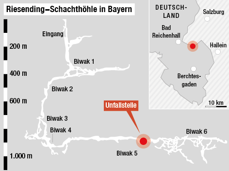 © APA/ORF.at Grafik zeigt stilisierte Höhle in Bayern