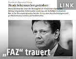 Screenshot vom Nachruf zum Tod von FAZ-Mitherausgeber Frank Schirrmacher