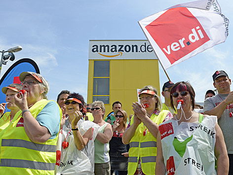Streik bei Amazon in Leipzig