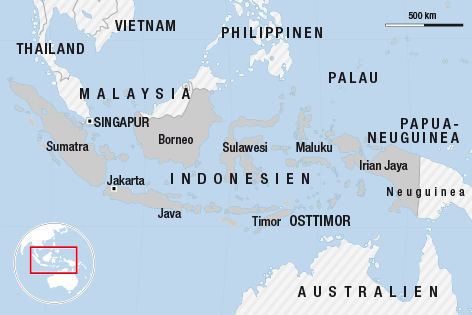 © ORF.at Karte von Indonesien