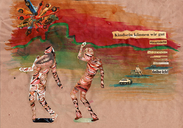 © Fiona Rukschcio Collage "Kindsein können wir gut" von Fiona Rukschcio