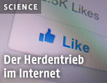 Like-Symbol auf einem Bildschirm