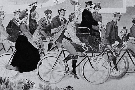 © Public Domain Plakatausschnitt um 1900 mit Puch-Fahrrad