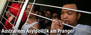 Fl&uuml;chtlinge in einem Lager auf den Weihnachtsinseln