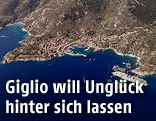 Die Insel Giglio mit dem Wrack der Costa Concordia