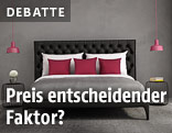 Bett in einem Schlafzimmer