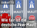 Autobahn und Maut-Zeichen