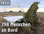 Tr&uuml;mmer der abgest&uuml;rzten Passagiermaschine