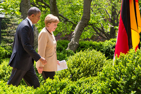 © APA/EPA/Jim Lo Scalzo Barack Obama und Angela Merkel